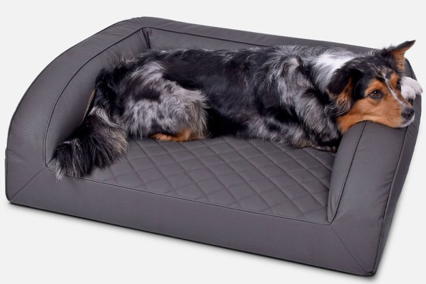 mypado Hundebett Flo - Premium Kunstleder gesteppt - div. Größen und Farben