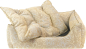 Preview: Dandy Dog Hundebett Premium  - div. Größen - Farbe ornamentic