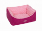 Preview: Hundebett - 45x40x18 cm - Hundesofa - waschbar - Alcantaraoptik -  Farbe pink