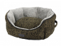 Preview: Ovales Hundebett - Hundekissen - 45x40x19 cm - leopardenlook