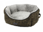 Preview: Ovales Hundebett - Hundekissen - 45x40x19 cm - leopardenlook