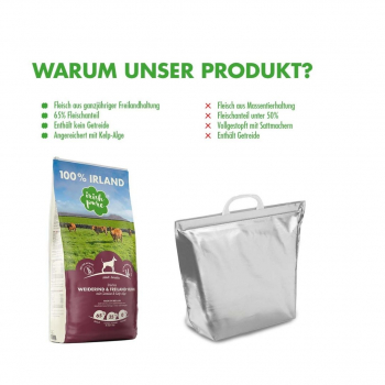 Hunde-Trockenfutter - Irisches Weiderind & Freiland-Huhn - Adult - div. Größen - mit Gemüse & Kelp-Alge