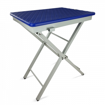 Hunde Trimmtisch 60x45x82 cm - Pflegetisch - Trimmarm - Farbe: blau