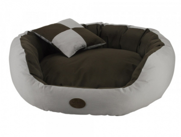 Hundebett / Donut - d=60 cm - Farbe: grau - mit Einstieg