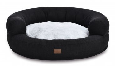 Orthopädisches Hundebett - Viscoschaum - 65x65x20 cm - Bezug schwarz