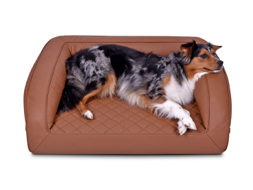 mypado Hundebett Flo - Premium Kunstleder gesteppt - div. Größen und Farben