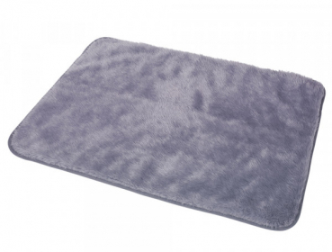 Hunde Felldecke - wärmeisolierend - Longplüsch - 150x100x3 cm - Farbe grau