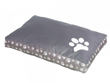 Komfort Hundekissen - 88x55x10 cm - Hundematratze - Mikrofasergewebe - Farbe grau-braun