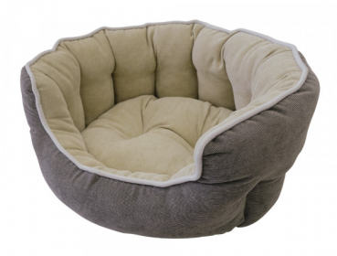 Hundebett - Hundesofa - waschbar - Wendekissen -  div. Größen - Farbe taupe