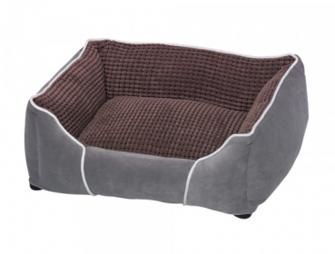 Hundebett - Hundesofa - waschbar - Samtoptik - div. Größen - Farbe braun