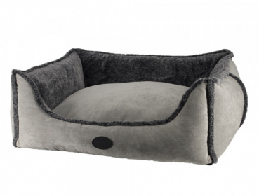 Komfort Hundebett - Hundesofa - Wendekissen - 120x95x26 cm - Farbe grau