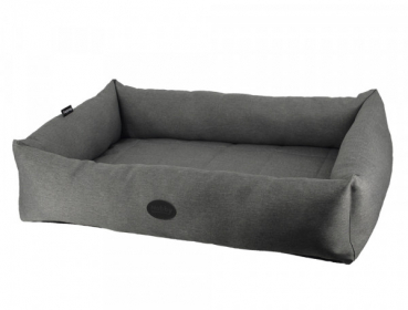 Komfort Hundebett - 80x56x18 cm - wasser- und schmutzabweisend - Farbe grau