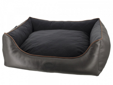 Komfort Hundebett - Kunstleder - 80x70x23 cm - Farbe dunkelbraun