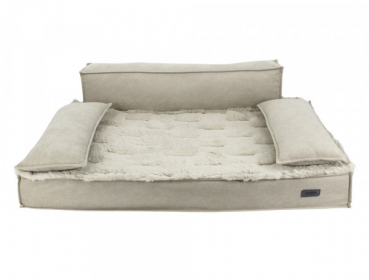 Orthopädisches Hundesofa - Hundebett - 92x65x10 cm - Farbe beige