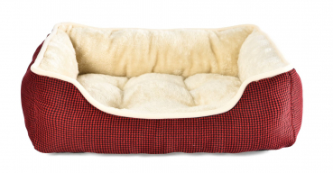 Hundebett - 56x46x16 cm - Farbe classic red