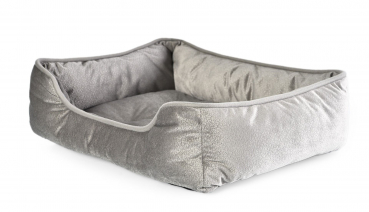 Hundebett - 56x46x16 cm - Farbe silber