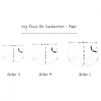 Bio-Hundebett - Öko-Hundebett - Bio Baumwolle - div. Größen und Farben