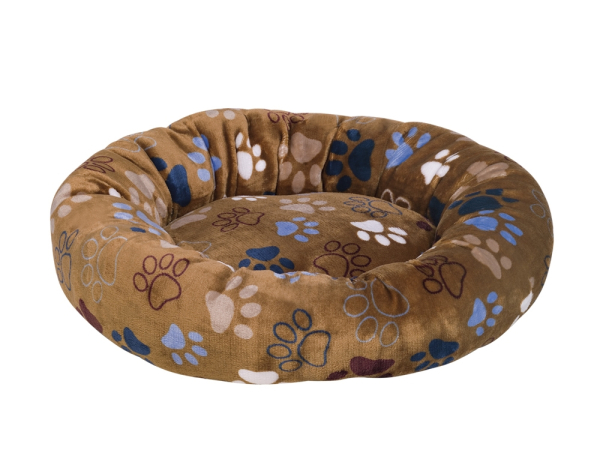 Hundebett / Donut - d=50 x 13 cm - Farbe: braun