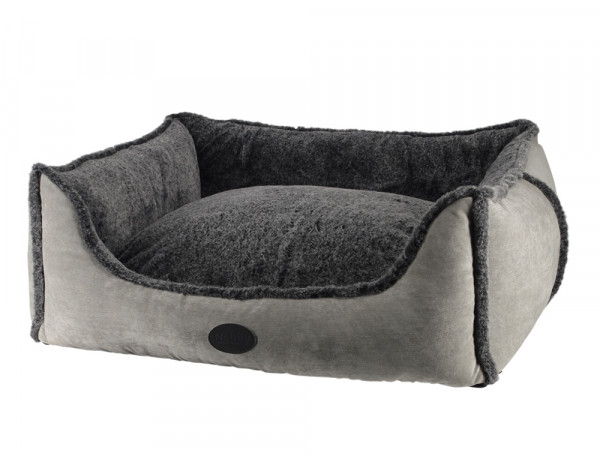 Komfort Hundebett - Hundesofa - Wendekissen - 120x95x26 cm - Farbe grau