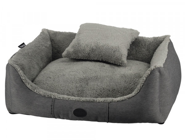 Hundebett - Hundeliege - Wendekissen - 120x95x26 cm - Farbe grau