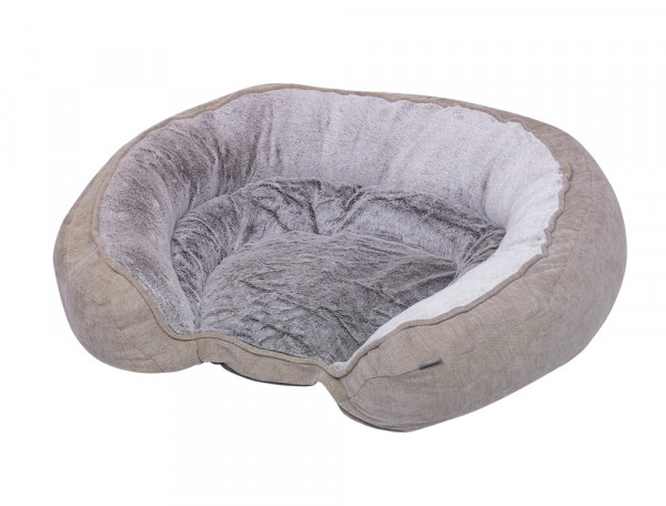 Hundebett - Hundekissen - Leinenoptik - 97x76x21 cm