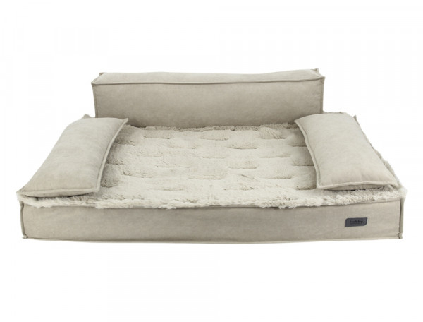 Orthopädisches Hundesofa - Hundebett - 92x65x10 cm - Farbe beige