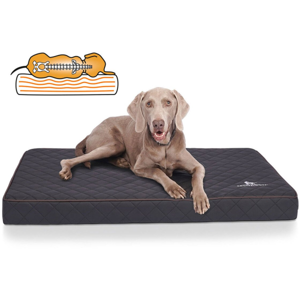Knuffelwuff orthopädische Hundematte Juna - Kunstleder laser gesteppt - div. Farben und Größen