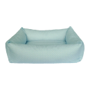 Bio-Hundebett-Box - Öko-Hundebett - wasserabweisend - Bio Baumwolle - div. Größen - Farbe: hellblau