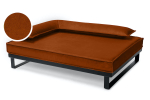 Ökologisches orthopädisches Hundebett - Metall und Velour - div. Größen und Farben