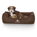 Knuffelwuff Hundebett Crispino - Velours mit Handwebcharakter - div. Größen und Farben
